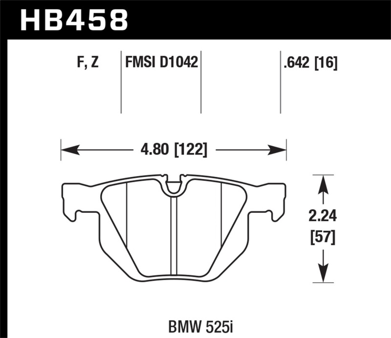 BMW 535i Brake Pad Set - Hawk Performance - HPS - `09-`10